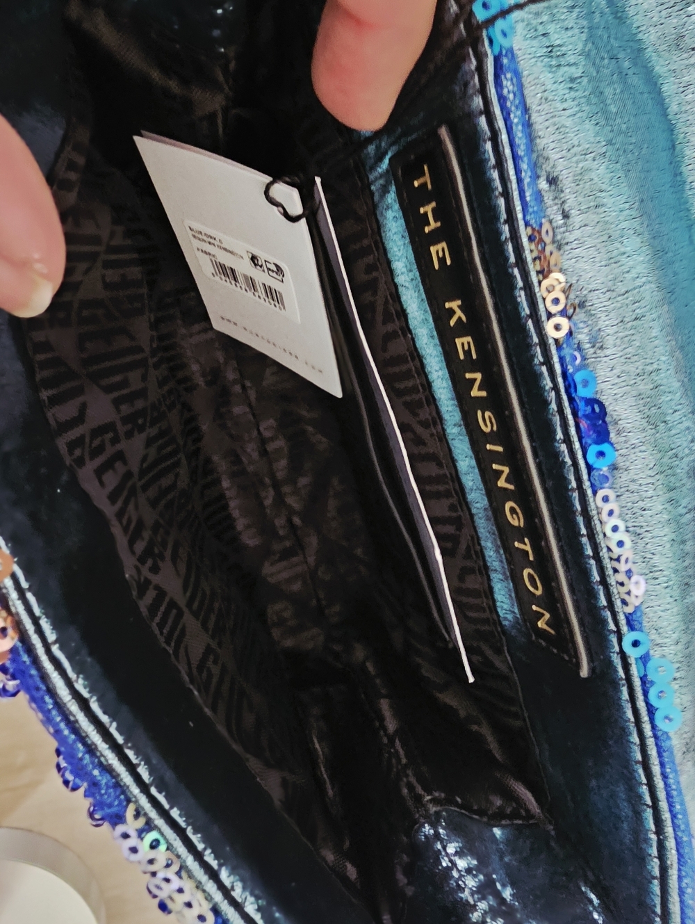 Kurt Geiger Kesington Medium Blue Sequin - Picture 10 of 10
